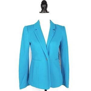 COURT & ROWE Turquoise Blue Tailored Blazer